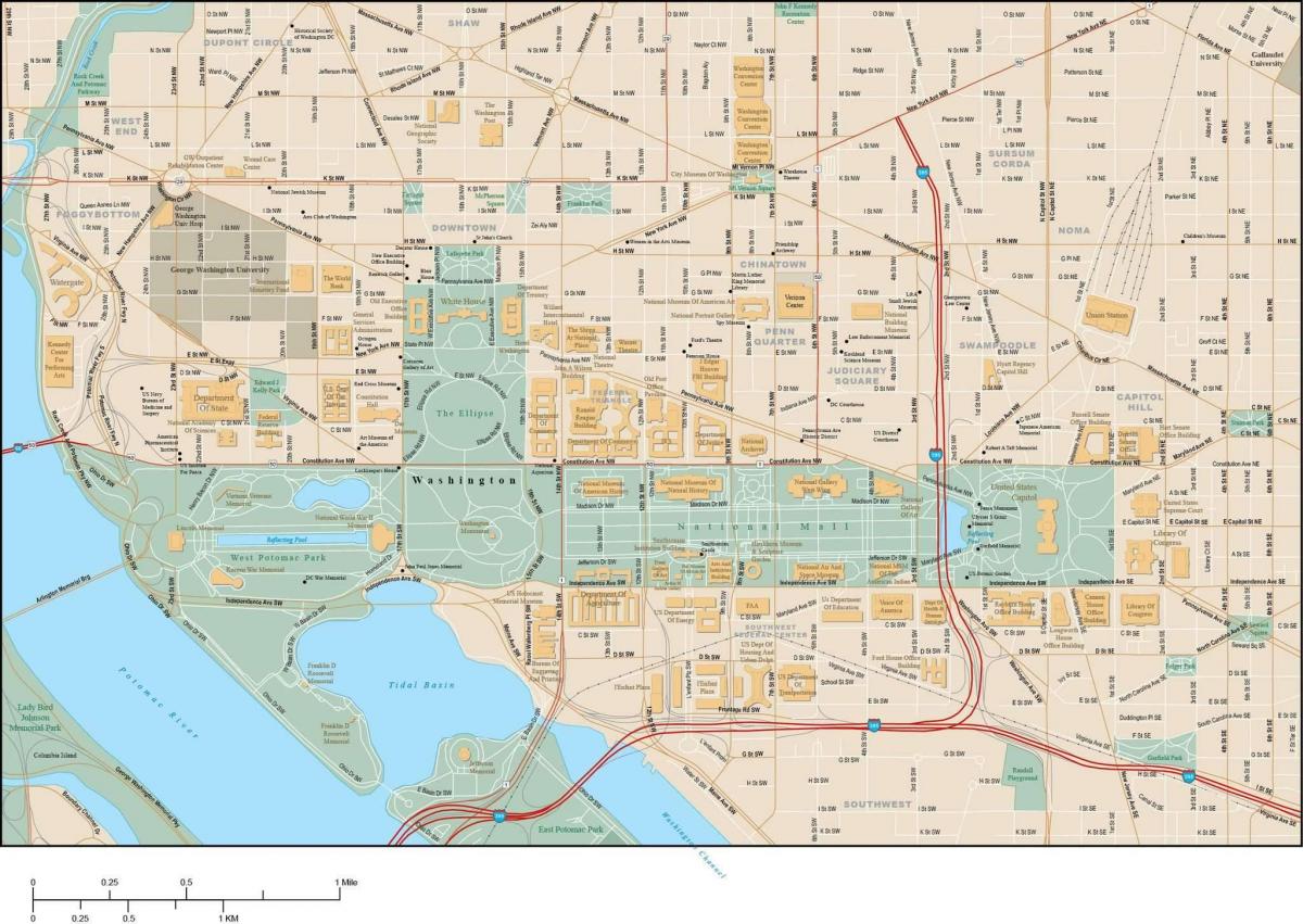 Washington DC streets map